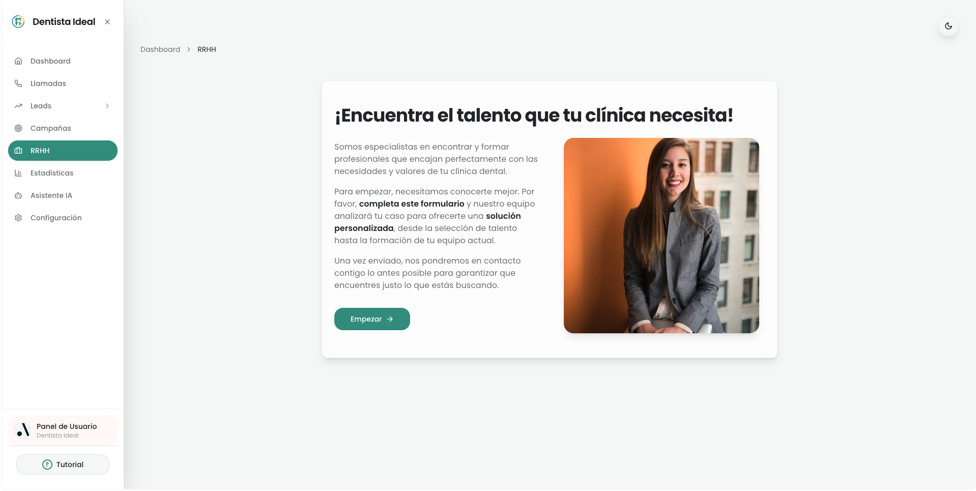 Base de datos de profesionales dentales en Dentista Ideal